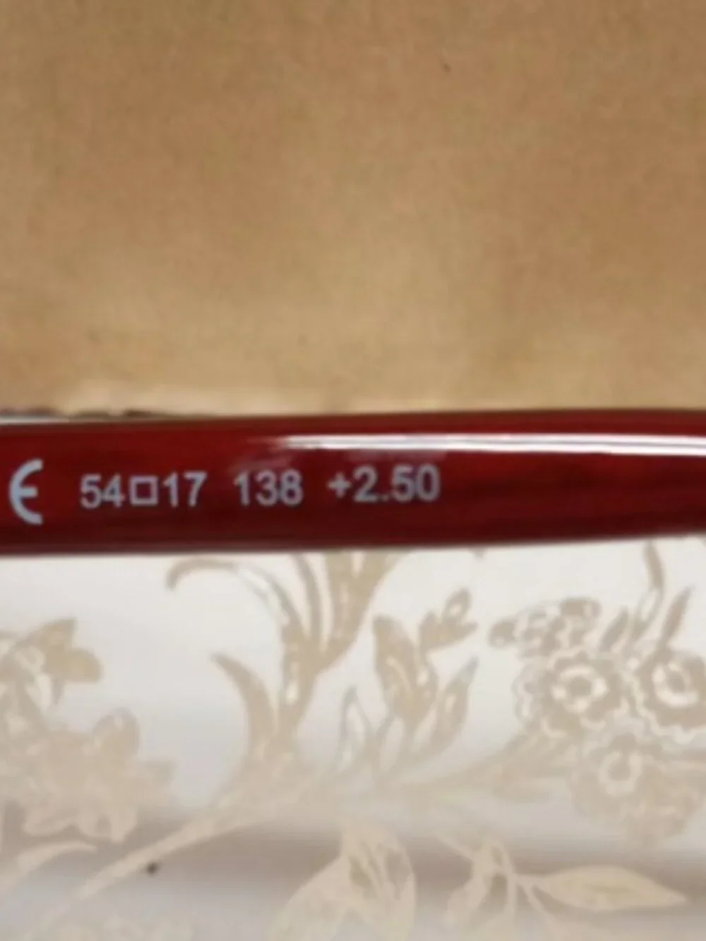Zenni +2.50 Red Reading Glasses With Hard Case